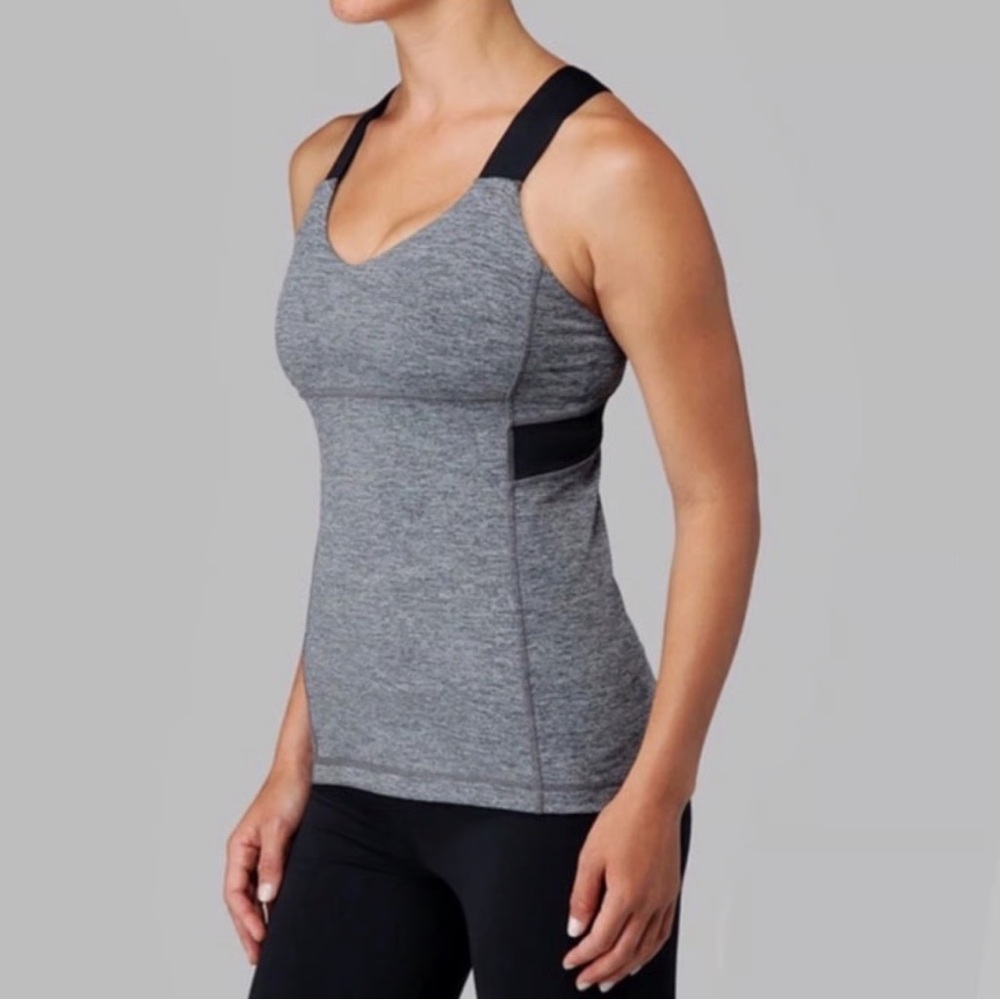 lululemon athletica Gray Tank with Black Straps